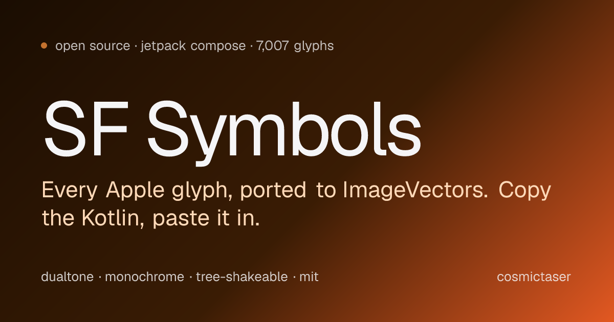 Jetpack SF Symbols: All 7,007 For Jetpack Compose